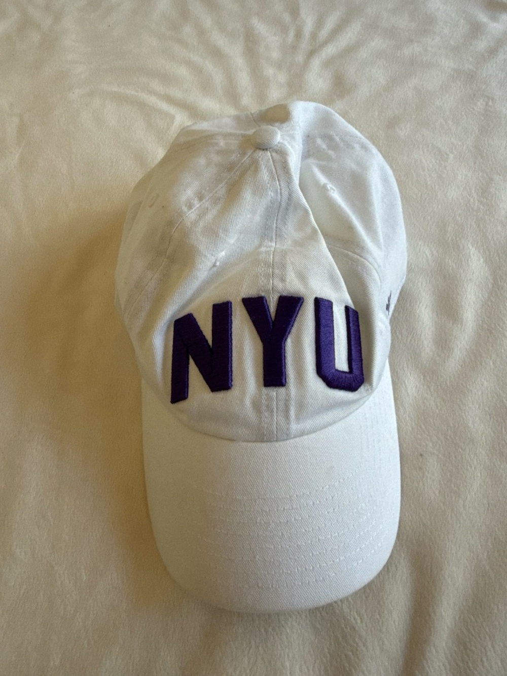 ’47 Brand NYU White Embroidered Adjustable Baseball Cap | OSFA
